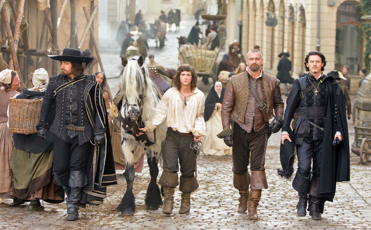 Aufnahme vom Set des Hollywood-Films 'Die drei Musketiere', der 2010 in Bamberg gedreht wurde
