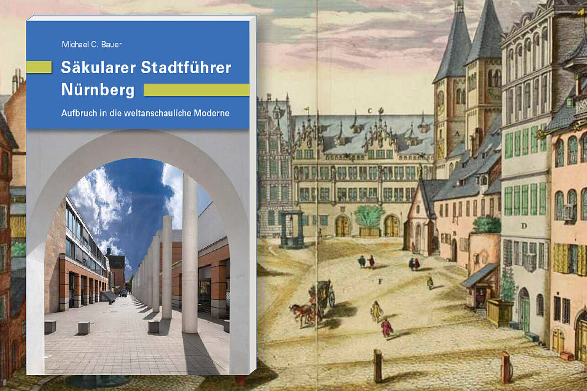 Cover der Publikation 'Säkularer Stadtführer Nürnberg' von 2025